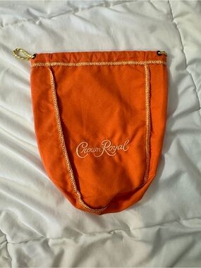 Crown Royal Peach Orange 9” Drawstring Bag
